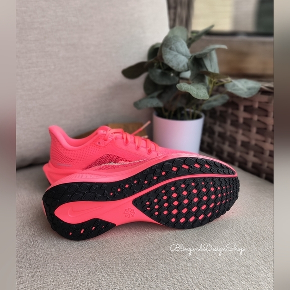 Bling Nike Pegasus 41 Womens Pink Sneakers Shoes Customized with Crystals - Picture 3 of 9